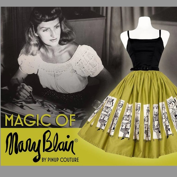 Size M Pinup Couture Dress in Commuters Print - Picture 1 of 5